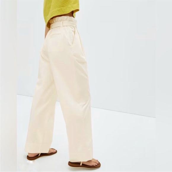 Everlane - The Paper Bag Pant - Organic Cotton - Ivory Cream - M - Picture 3 of 7